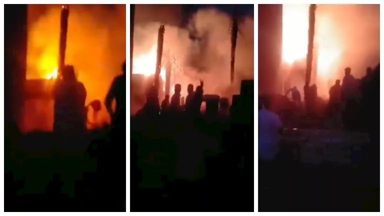 تفاصيل : إخماد حريق هائل التهم منزلين في أشمون (صور) 1 2025 12 22 20 22 51 411.webp