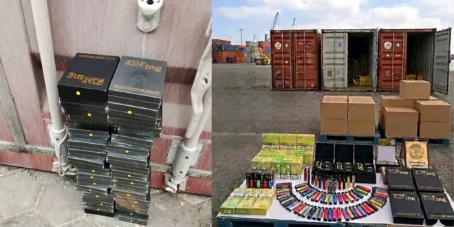 الجمارك تُحبط محاولة تهريب سجائر وشيش إلكترونية بميناء الإسكندرية