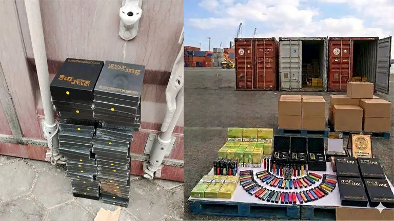 الجمارك تُحبط محاولة تهريب سجائر وشيش إلكترونية بميناء الإسكندرية
