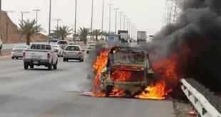 "العربية ولعت".. إصابة 4 أشخاص في تصادم سيارتين بمدينة طابا