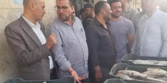 حملة تموين تضبط 1500 كيلو أسماك بوري فاسدة داخل بورصة كفر الشيخ