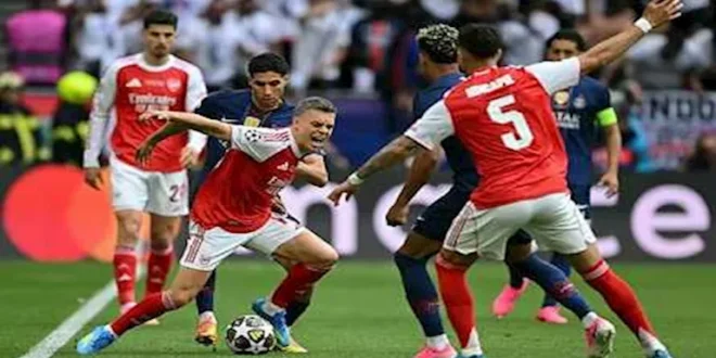 فيديو هدف أرسنال في مرمى باريس سان جيرمان بنهائي دوري أبطال أوروبا