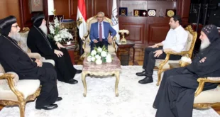 قيادات الكنائس الأرثوذكسية والإنجيلية والكاثوليكية تهنئ محافظ بني سويف