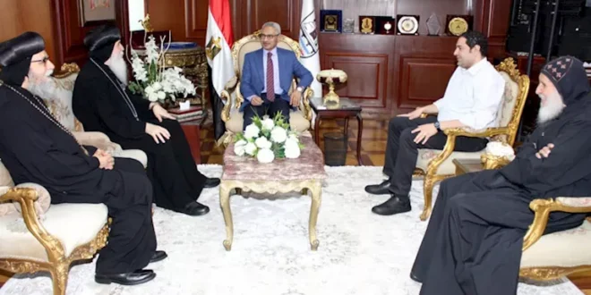 قيادات الكنائس الأرثوذكسية والإنجيلية والكاثوليكية تهنئ محافظ بني سويف
