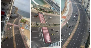لتقليل الحوادث.. تخطيط إشارات عبور المشاة بكورنيش الإسكندرية