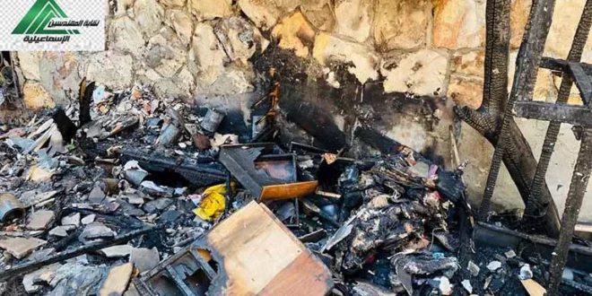 نقابة مهندسين الإسماعيلية تعاين الحالة الإنشائية لعقار محترق (صور)