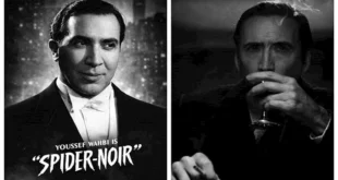 نيكولاس كيدج ويوسف وهبي في مسلسل الأبطال الخارقين " Spider-Noir".. تع