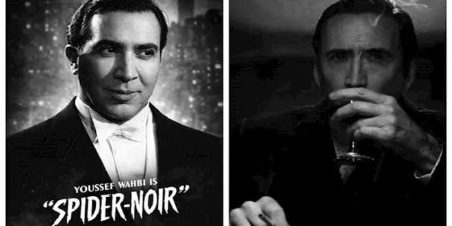 نيكولاس كيدج ويوسف وهبي في مسلسل الأبطال الخارقين " Spider-Noir".. تع