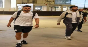 10 صور لوصول لاعبي منتخب مصر لملعب هنتنجتون فيلد لمواجهة البرازيل وديا