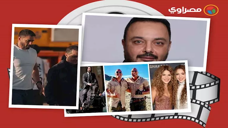 ألبوم صور نجوم الفن في المدرجات مع نجوم المنتخب ولقطات زفاف نجل سيد رج