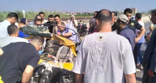 السائق المتسبب فى حادث كفر ابنهس ظل بجوار الضحايا حتى وصول الشرطة