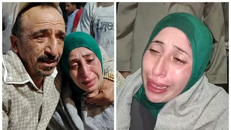 انهيار والدة أحد ضحايا الغرق بشاطئ إدكو انتظارًا لانتشال جثمانه