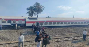 خروج 6 عربات قطار عن القضبان بكفر الزيات في الغربية