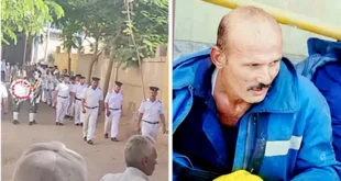 زغاريد ودموع في الجنازة العسكرية لشهيد الحماية المدنية بالمنوفية
