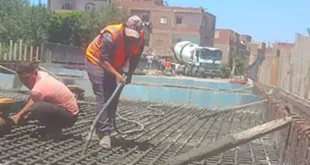 متابعة أعمال صب كوبري البحر اليوسفي لدعم حركة التنقل غرب المنيا