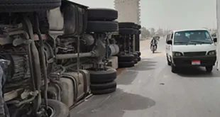 مصرع شخص وإصابات في تصادم تريلا بسيارتين أعلى دائري الوراق