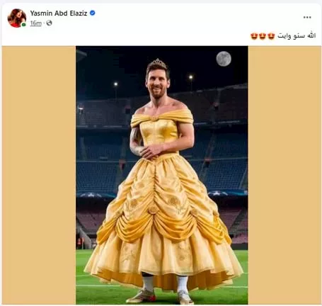 ياسمين عبدالعزيز على حسابها بموقع فيسبوك