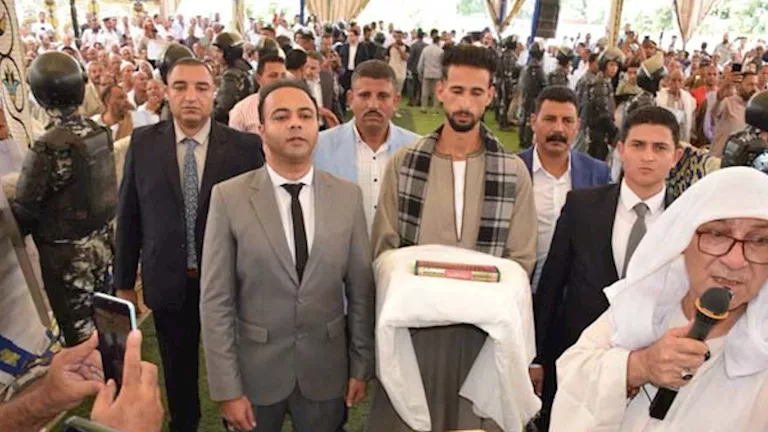 إنهاء خصومة ثأرية بين عائلتي مخلوف وعبد الجليل ببني سويف