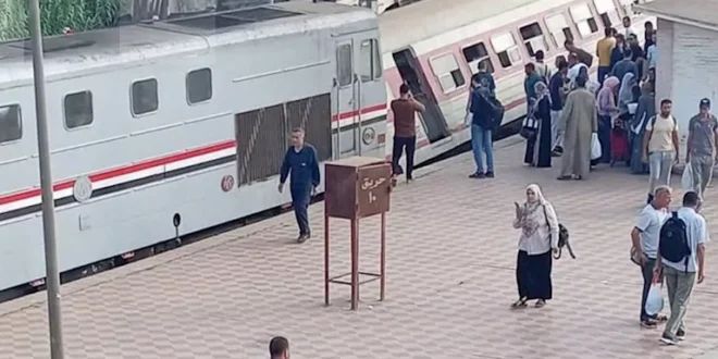 ارتفاع عدد مصابي خروج عربة قطار عن القضبان بالغربية إلى 16 شخصًا