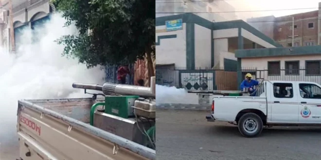 الشرقية تكثف حملات رش الناموس والحشرات الطائرة بعدد من المراكز والمدن