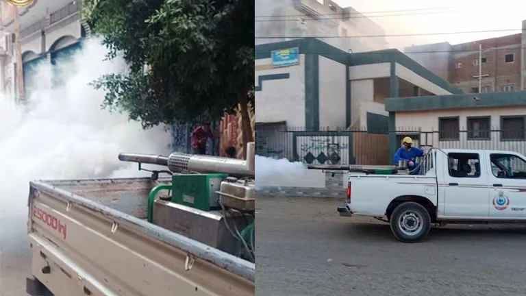 الشرقية تكثف حملات رش الناموس والحشرات الطائرة بعدد من المراكز والمدن