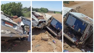 "العربية اطبقت".. جثة ومصابان في حادث تصادم سيارتي نقل بالإسماعيلية (ص | ضي النهار "العربية اطبقت".. جثة ومصابان في حادث تصادم سيارتي نقل بالإسماعيلية (ص