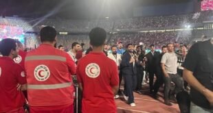 الهلال الأحمر يشارك في تأمين احتفالية "100 مليون شكرًا" باستاد القاهرة