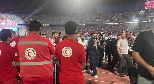 الهلال الأحمر يشارك في تأمين احتفالية "100 مليون شكرًا" باستاد القاهرة