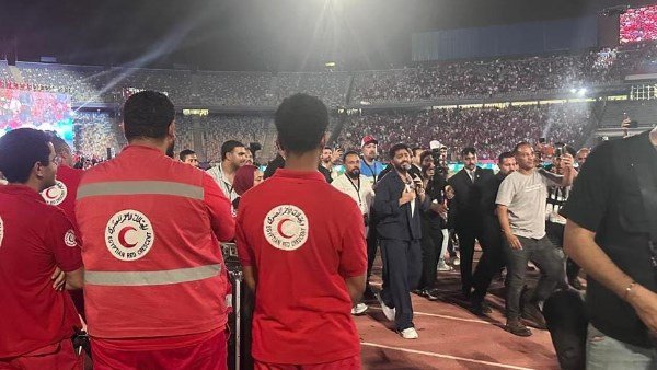 الهلال الأحمر يشارك في تأمين احتفالية "100 مليون شكرًا" باستاد القاهرة