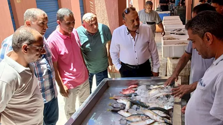 بالصور- سكرتير عام جنوب سيناء يتفقد مركز الصيد التعاوني بالطور