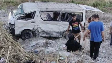 بسبب السرعة الزائدة.. إصابة 10 أشخاص في انقلاب ميكروباص بالفيوم