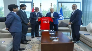 تفاصيل جلسة هاني أبو ريدة مع السفير الباكستاني في مصر