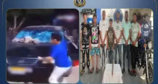 حقيقة فيديو تحطيم سيارة بسبب علم منتخب منافس في بني سويف