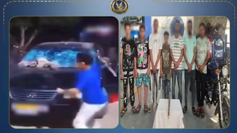حقيقة فيديو تحطيم سيارة بسبب علم منتخب منافس في بني سويف
