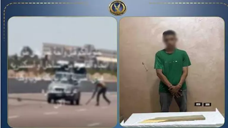 حقيقة فيديو رشق السيارات بالحجارة على الطريق الصحراوي
