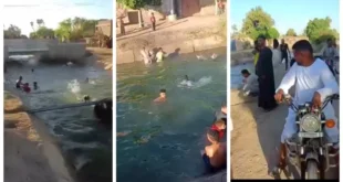 عريس في الأقصر يحتفل بحنته بالسباحة في الترعة مع المعازيم