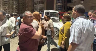 قرار عاجل من محافظ سوهاج بشأن برج معهد الاتصالات المحترق