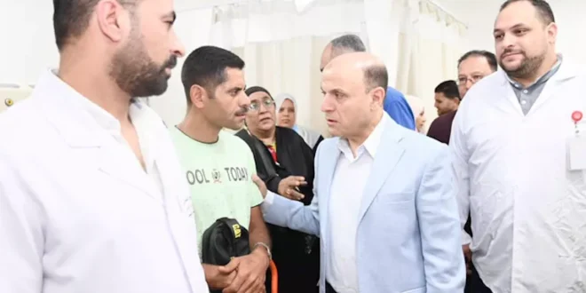 مصابو عربة قطار الغربية يغادرون مستشفى طنطا