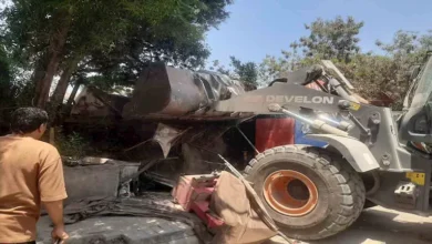 إزالة 6 أكشاك ومقهيين ورفع إشغالات الطريق في شبرا الخيمة (صور)