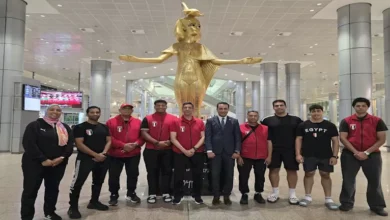 الشباب والرياضة تستقبل أبطال ألعاب القوى بعد مشاركتهم في بطولة العالم