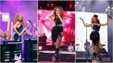 بالصور- ميريام فارس تحتفل بنجاح حفلها في السويد