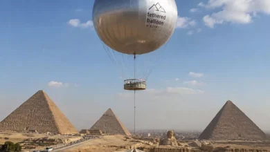 بالون ثابت لأول مرة بجوار الأهرامات.. تجربة سياحية من 150 مترًا