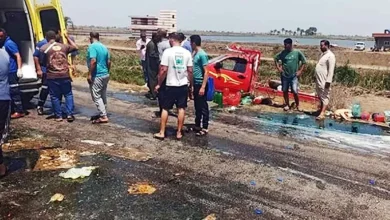 جثتان و8 مصابين في حادث عمال مزارع العنب بالمنيا