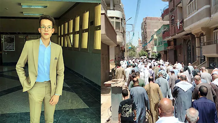 جنازة طبيب أسنان المنيا ضحية حادث الموتوسيكل