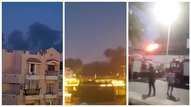 جهود مكثفة لإخماد حريق مصنع أثاث بدمياط الجديدة (صور)