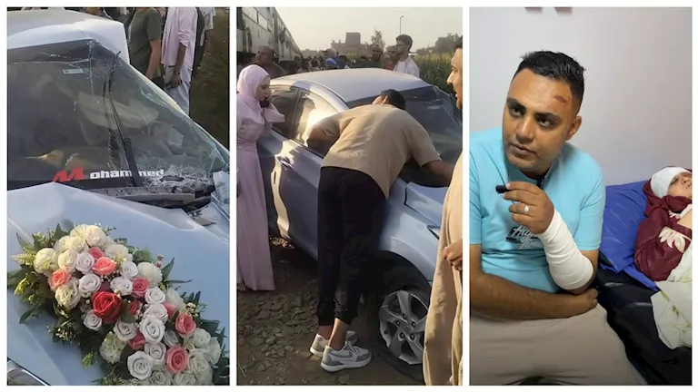 "صوت القطار ودماء العروس".. عريس المنوفية يروي لحظات حادث الاصطدام (صو