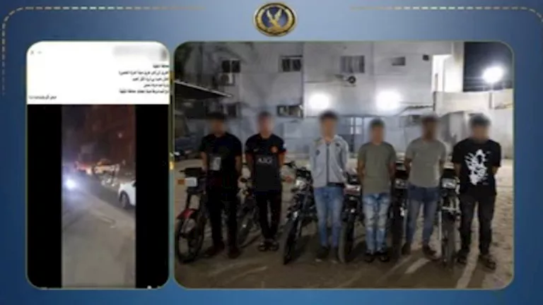 ضبط 6 أشخاص استعرضوا بدراجات نارية في حفل زفاف بالدقهلية