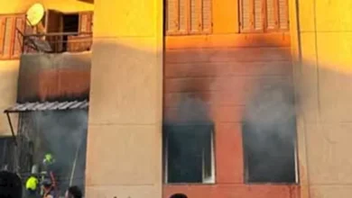 فتح أسطوانة غاز.. زوج يتسبب في حريق شقة سكنية بطور سيناء (فيديو وصور)