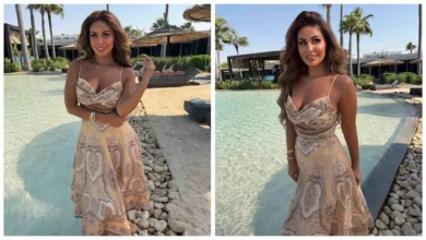 فستان بيج.. مي سليم تتألق في أحدث ظهور والجمهور: "الجمال كله"