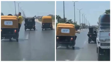 فيديو يوثق استهتار 3 سائقي "توك توك" على طريق بالشرقية | ضي النهار فيديو يوثق استهتار 3 سائقي "توك توك" على طريق بالشرقية